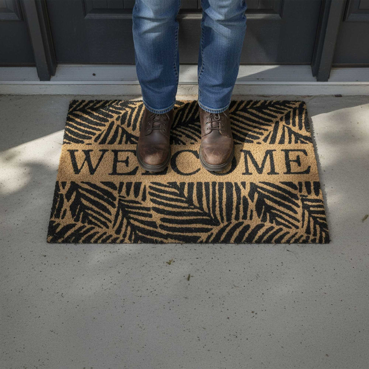 Coconut Fibre Non-Slip Welcome Mat – Indoor/Outdoor Use