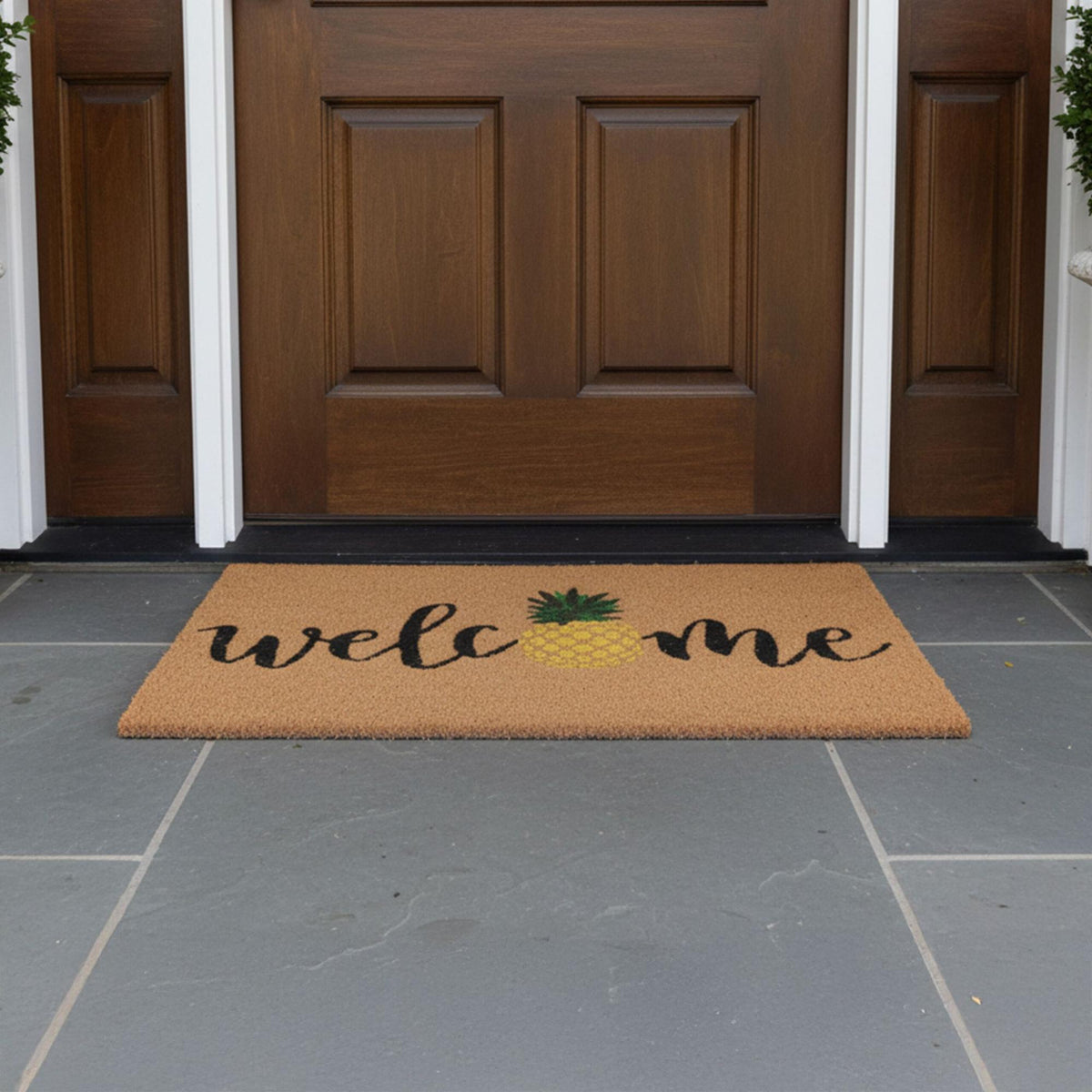 Coconut Fibre Non-Slip Welcome Mat, Indoor/Outdoor Use