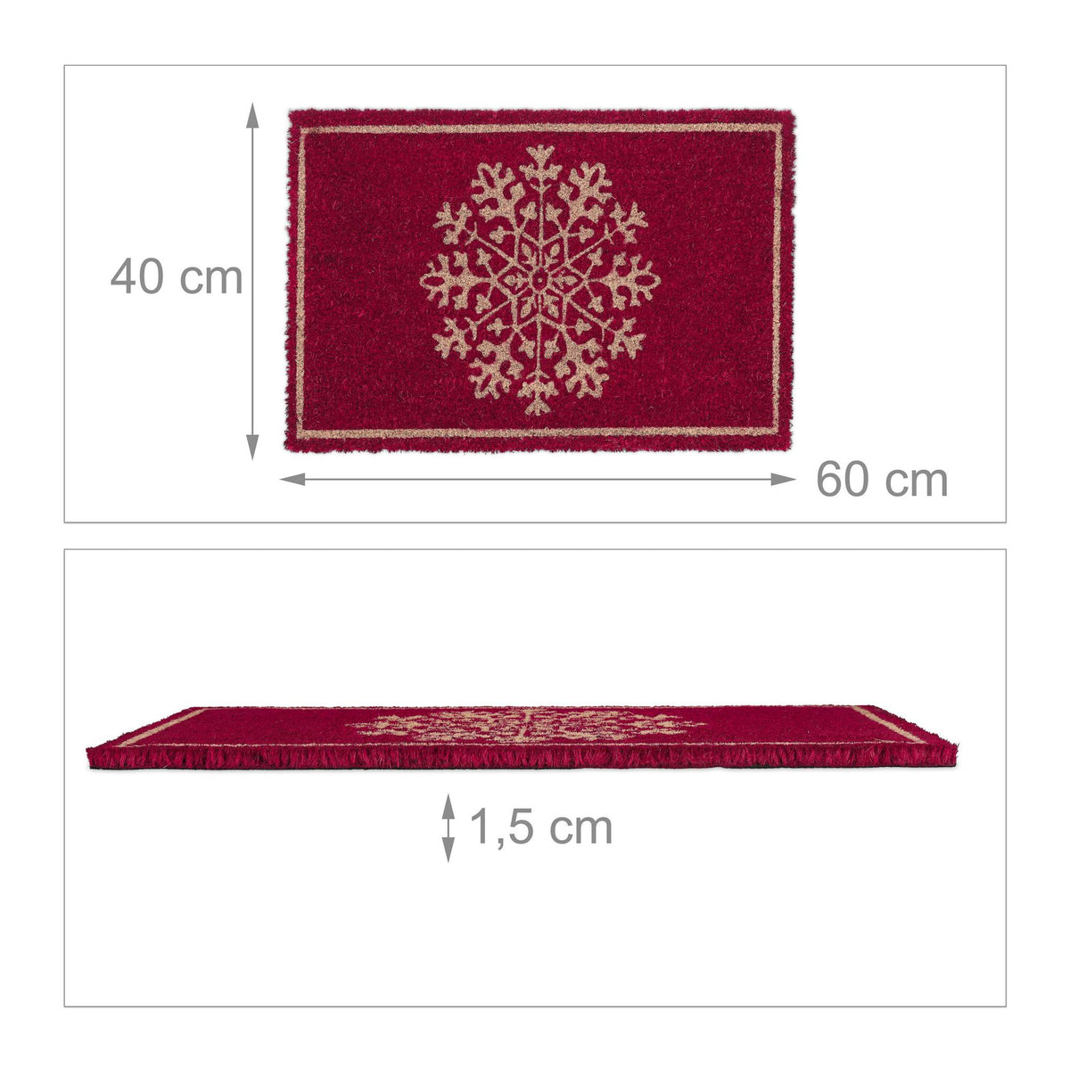 Coconut doormat "Snowflake