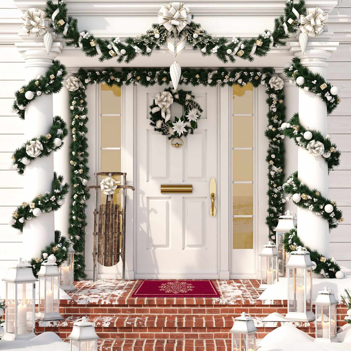 Coconut doormat "Snowflake
