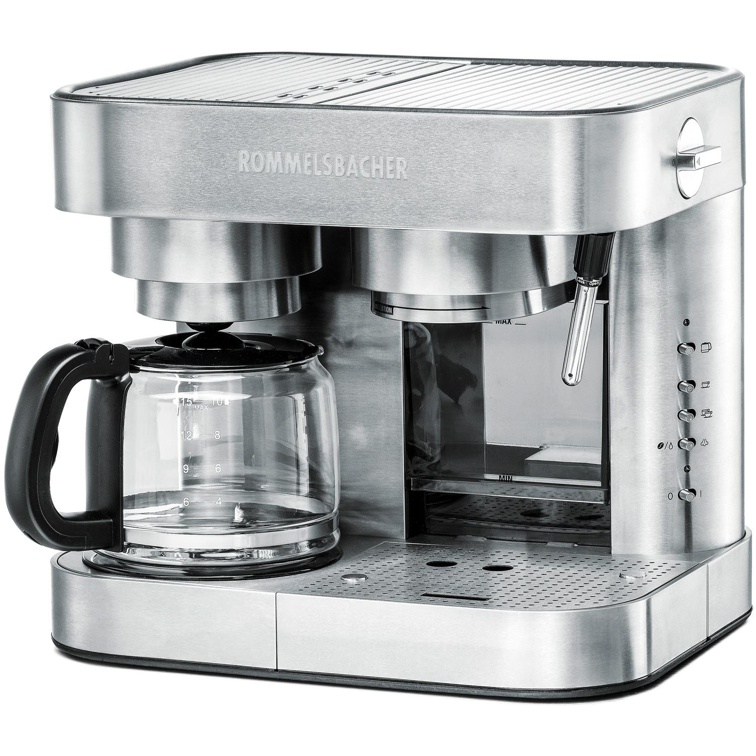 Coffee & Espresso Maker – Stainless Steel, 10-Cup, 19-Bar