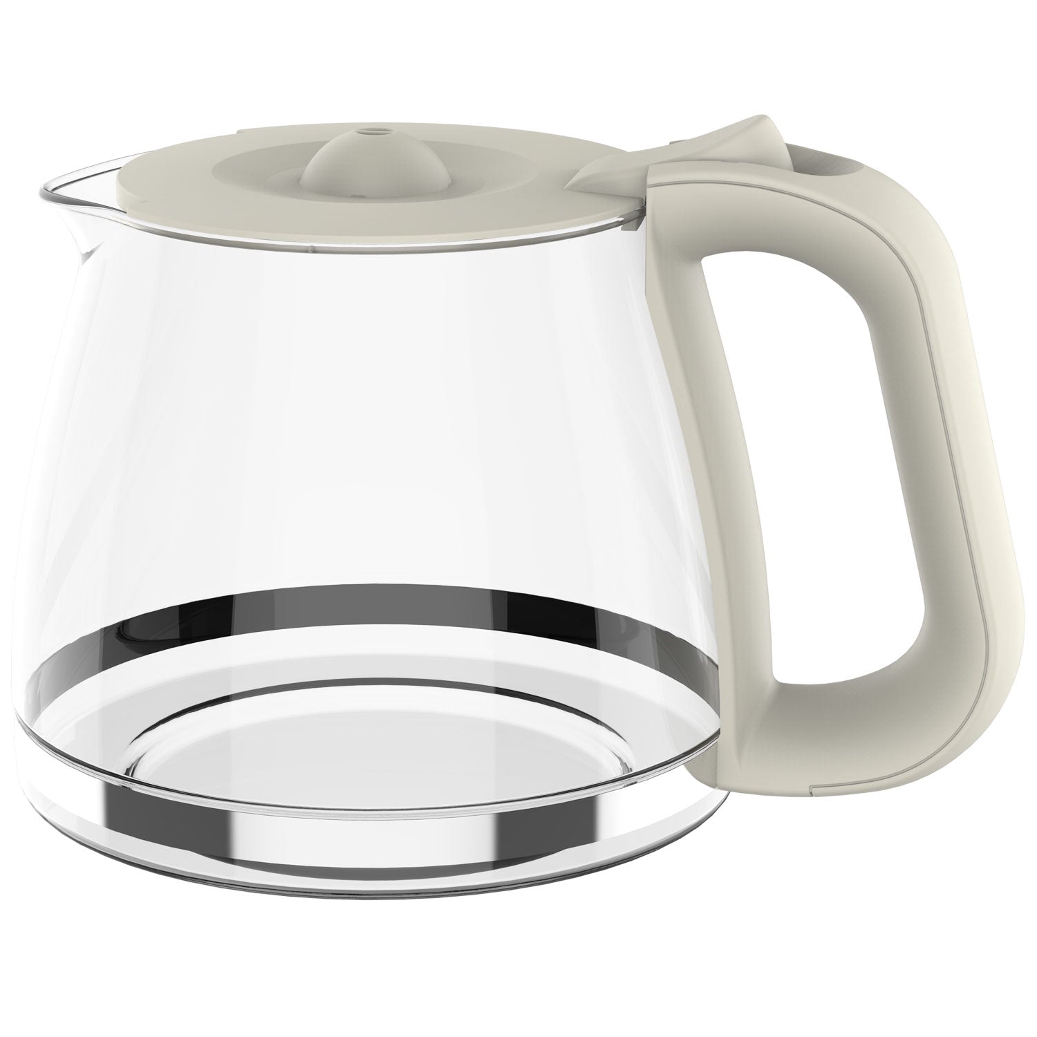 Coffee Maker 1.5L – Cream & Stainless Steel, 1080W