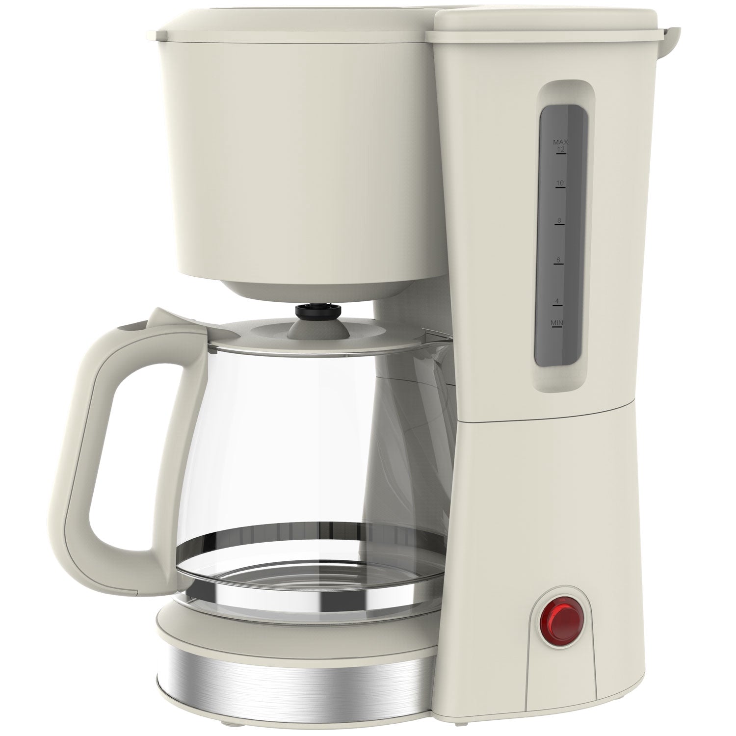 Coffee Maker 1.5L – Cream & Stainless Steel, 1080W