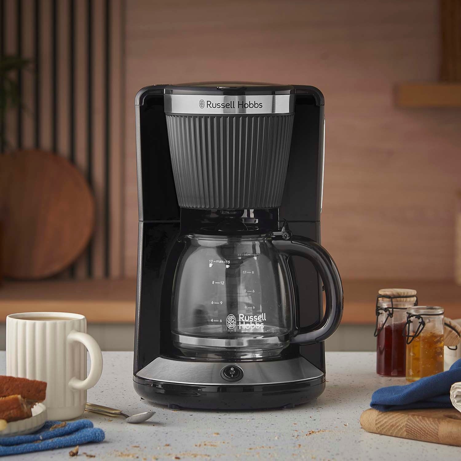 Coffee Maker, Black, 1.25L Capacity