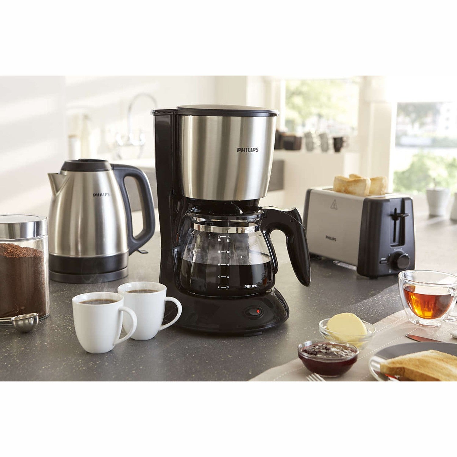 Coffee Maker with Glass Jug, 1.2L Capacity, Auto Shut-Off