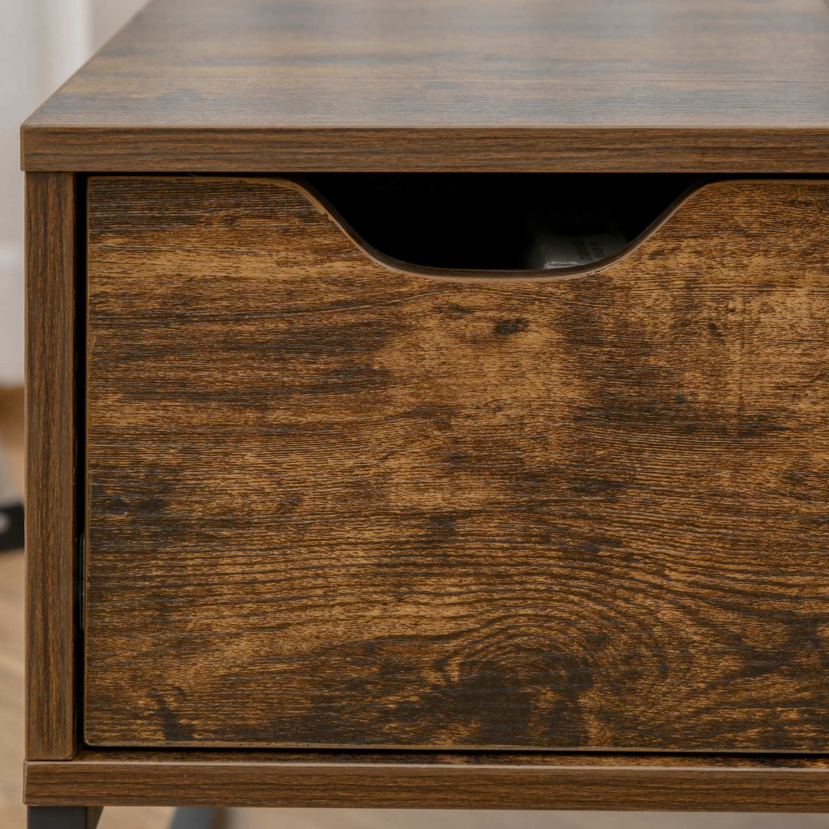Coffee Table, Living Room Table With Height-Adjustable Top, Chipboard, Brown, 100X60X40Cm