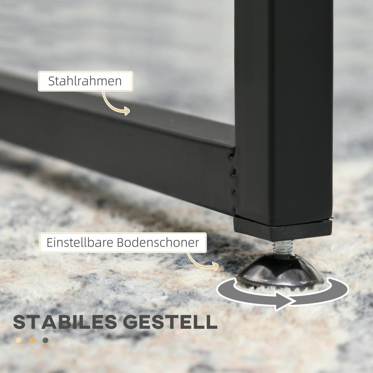 Coffee Table Set Of 2 Side Tables, Coffee Table, Nesting Table, Glass Table, Sofa Table, Living Room Table For Bedroom, Steel, Black