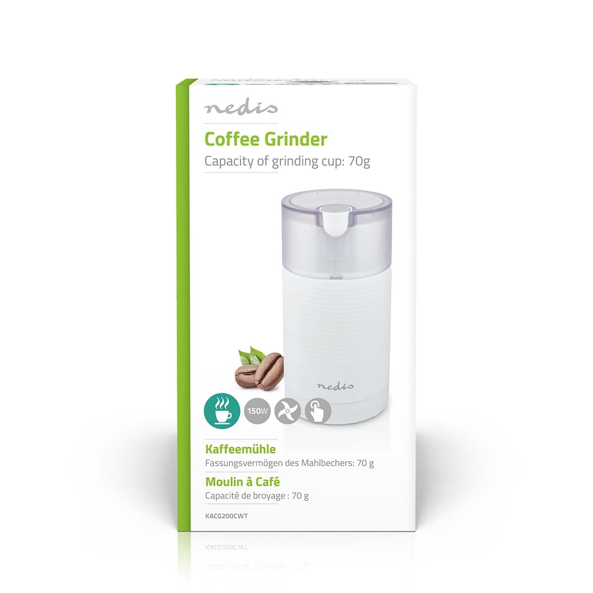 Coffee grinder | 70 g | 150 W | White