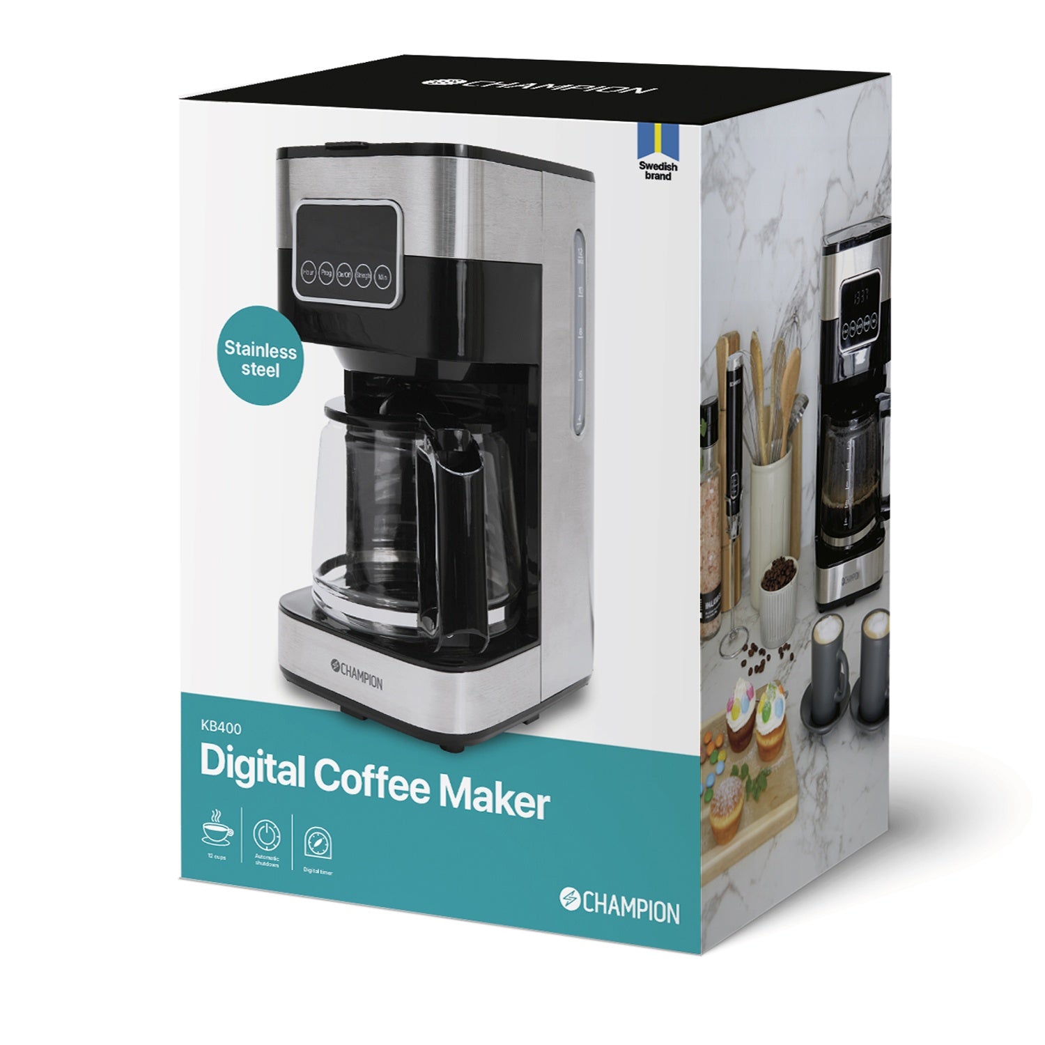 Coffee maker Digital 12-cup/1.5L KB400 Stainless