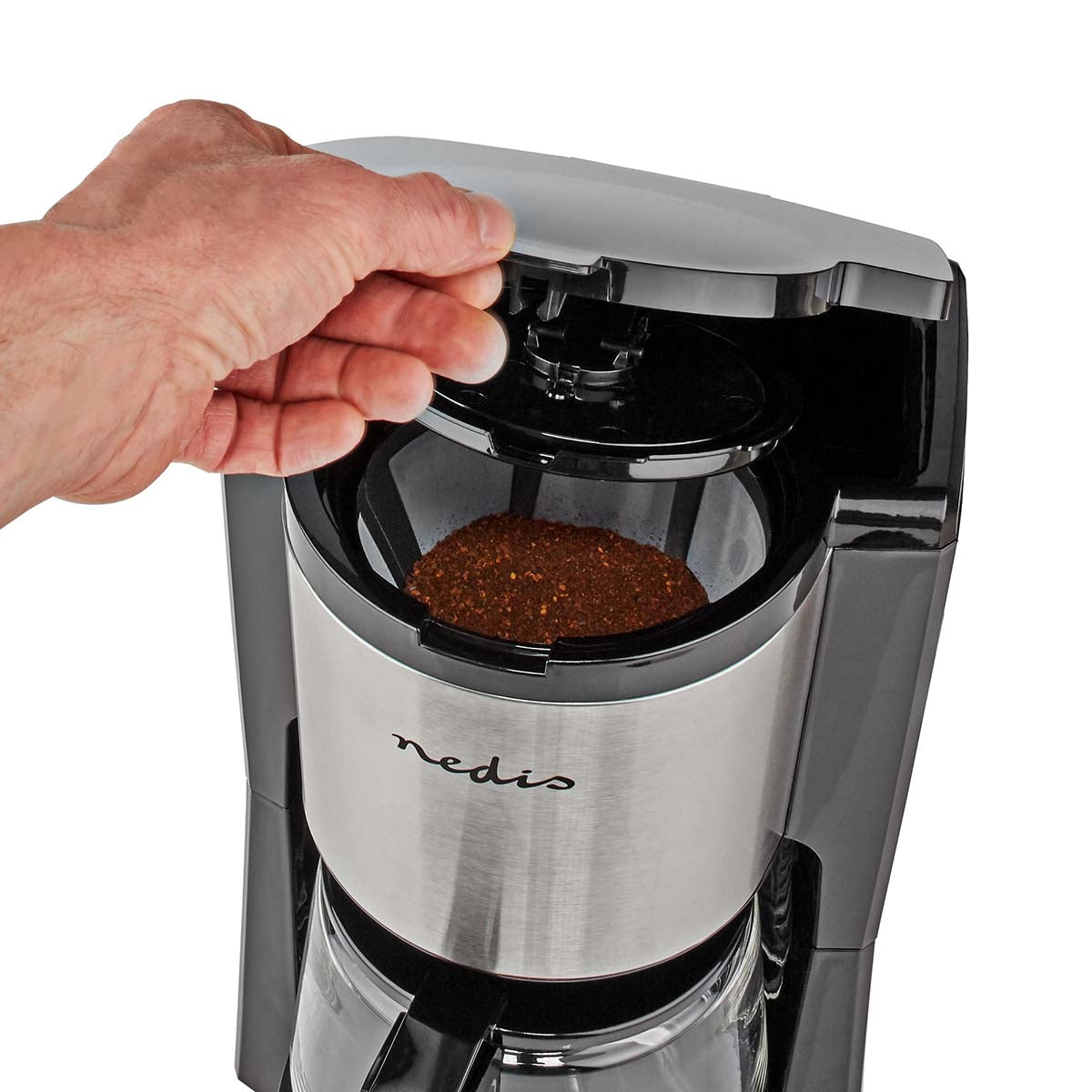 Coffee maker | Filter coffee | 1.5 l | 12 Cups | Keep warm function | Silver / Black