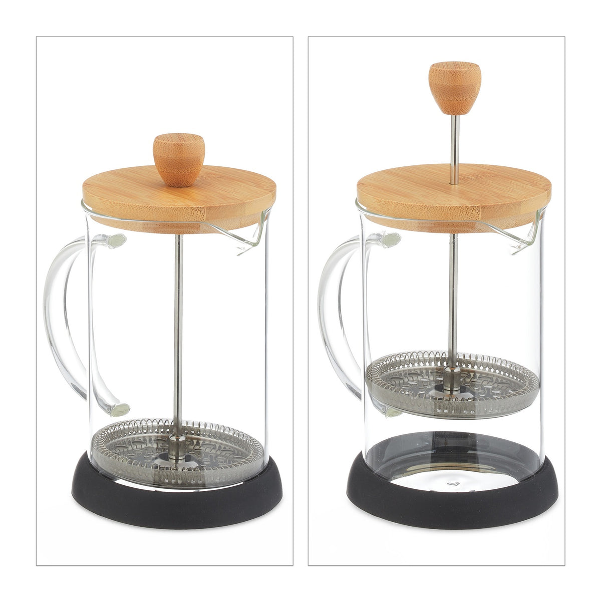 Coffee maker with bamboo lid