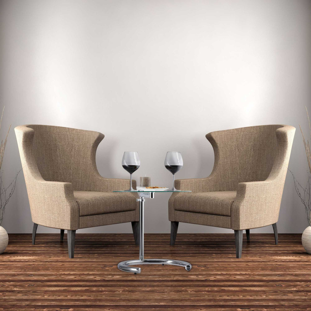 Coffee table adjustable in height