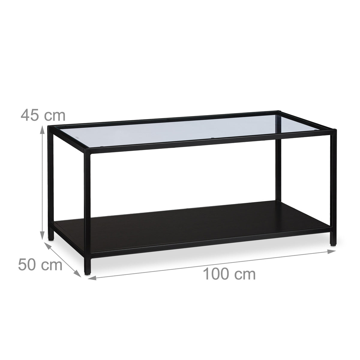 Coffee table with glass top