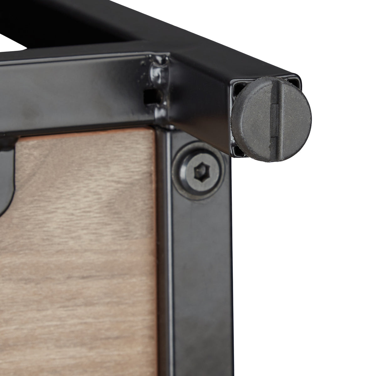 Coffee table with metal frame
