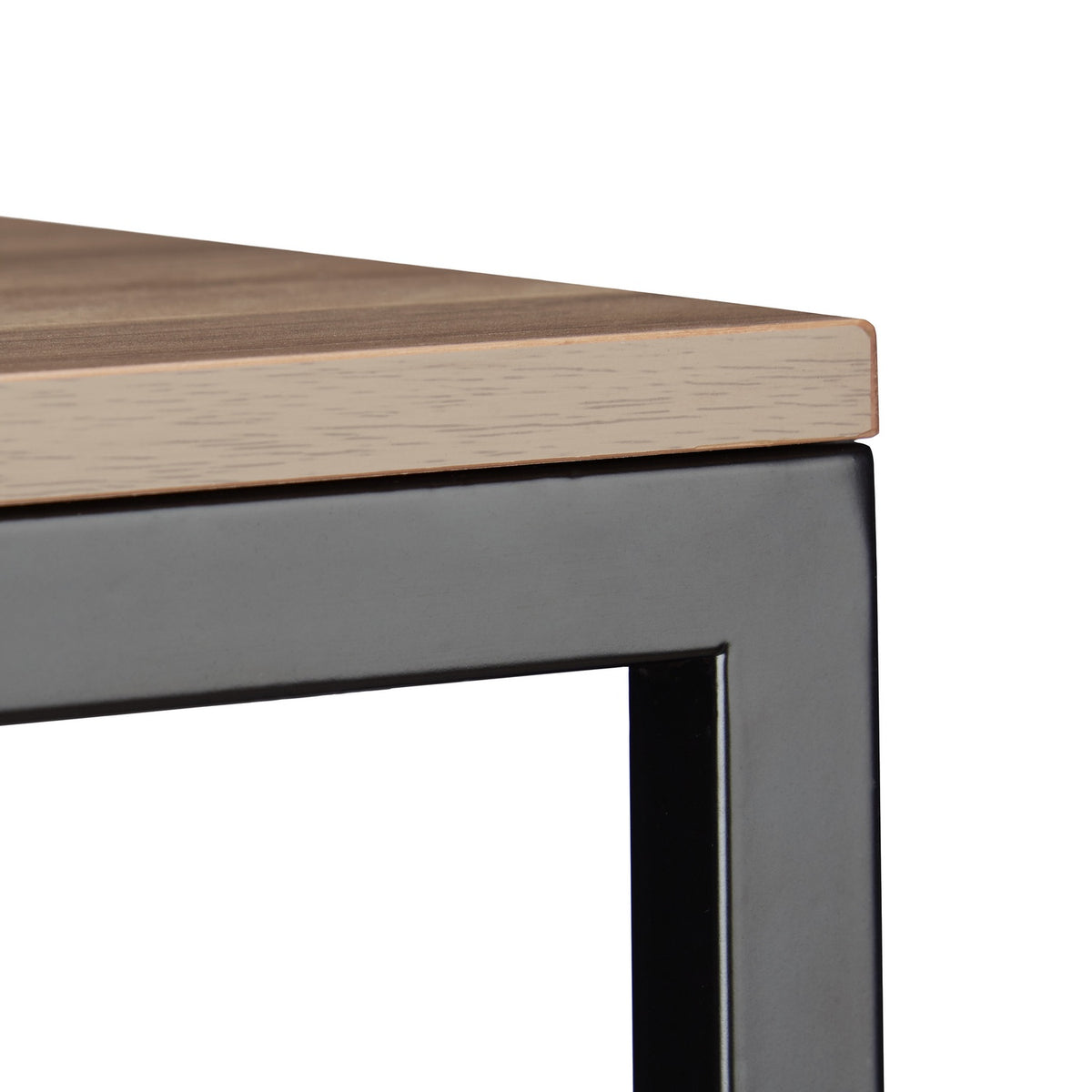 Coffee table with metal frame