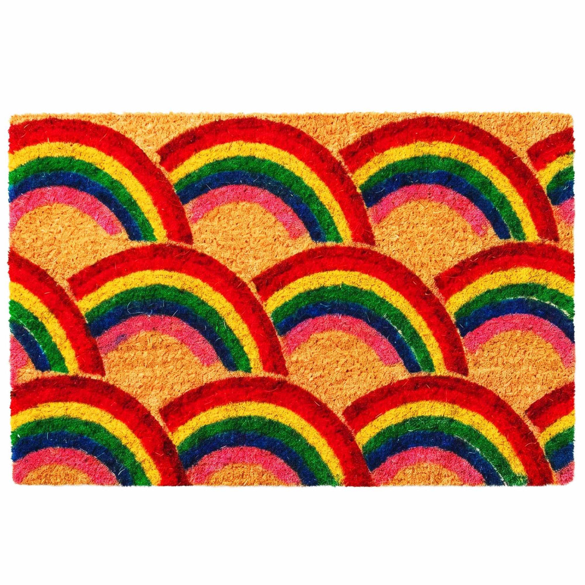 Coir Doormat, 60x40 cm – Decorative, Non-Slip, Durable