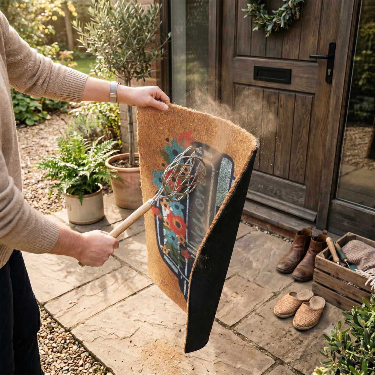 Coir Doormat, Non-Slip, 60x40 cm, Coconut Fibre