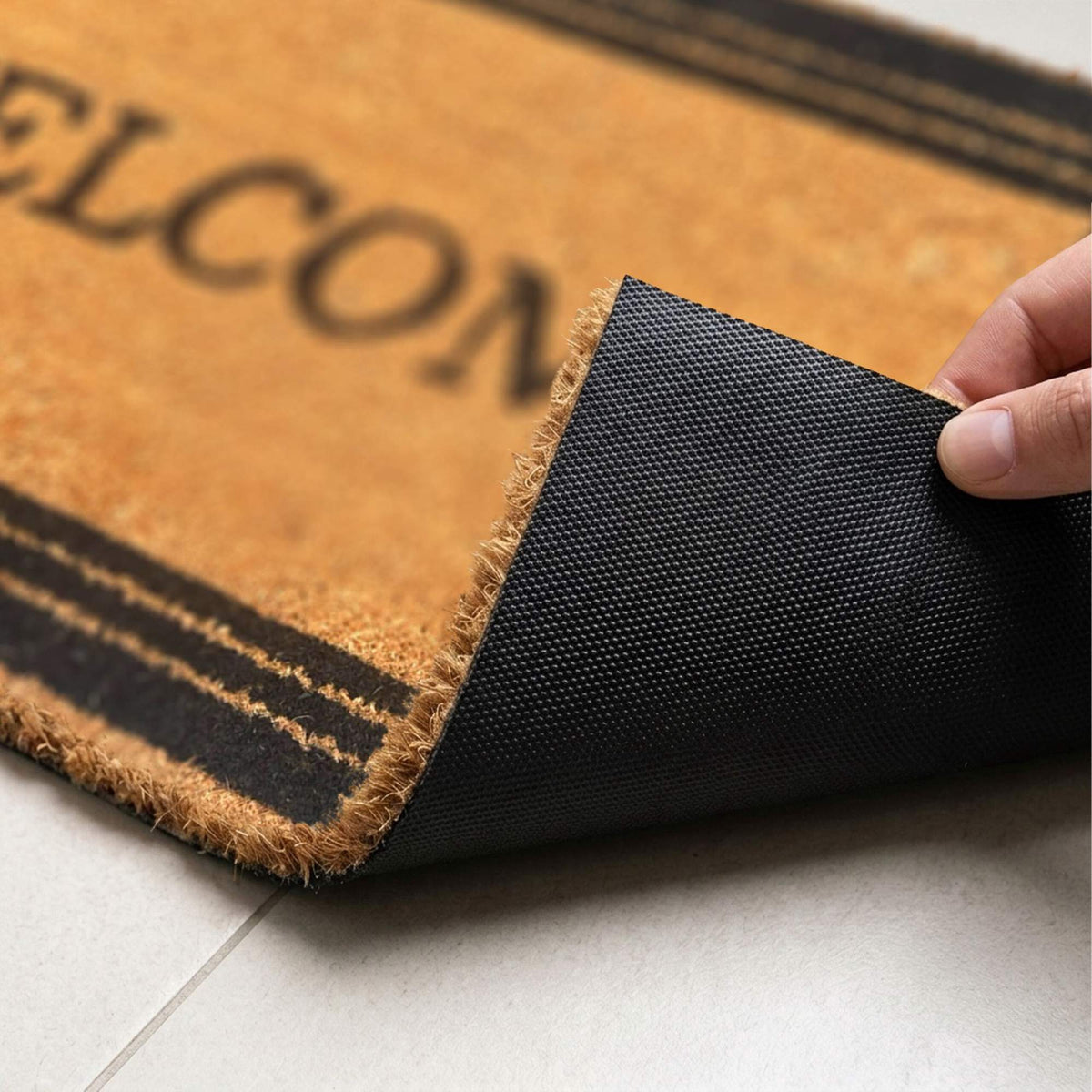 Coir Doormat, Non-Slip, 60x40 cm, Indoor/Outdoor