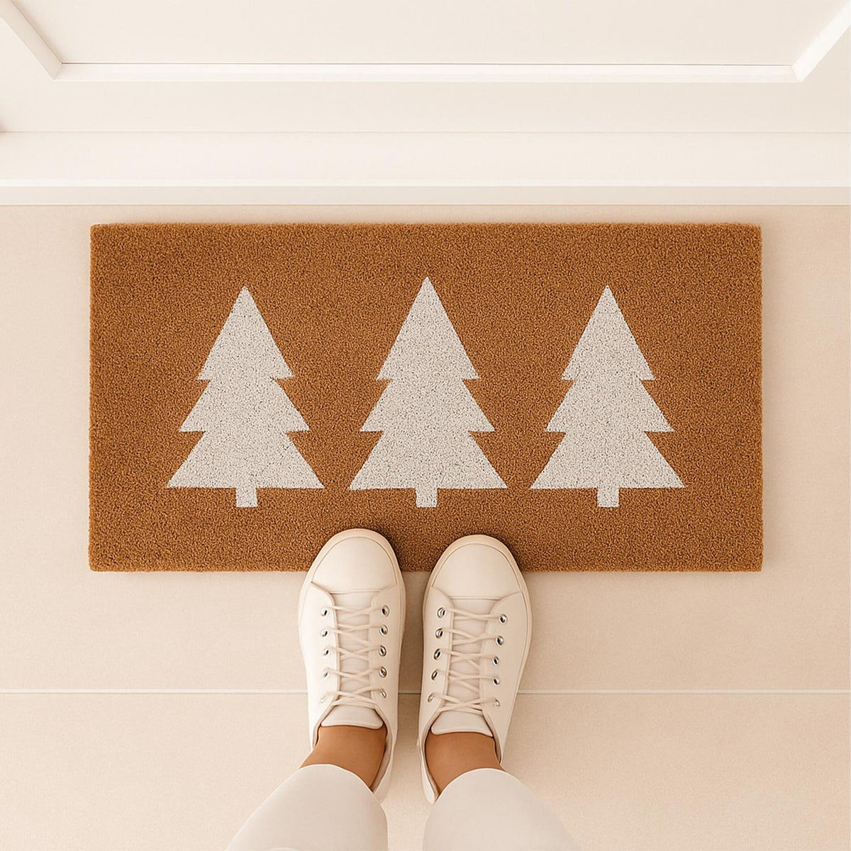Coir Doormat – Pine Tree Design, Indoor/Outdoor Use