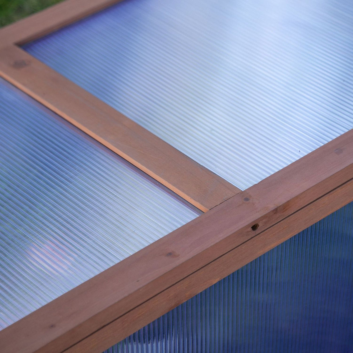 Cold frame wood, mini greenhouse 100 x 65 x 40 cm, greenhouse with cover, UV protection, translucent cold frame box, winterproof raised bed for garden, brown