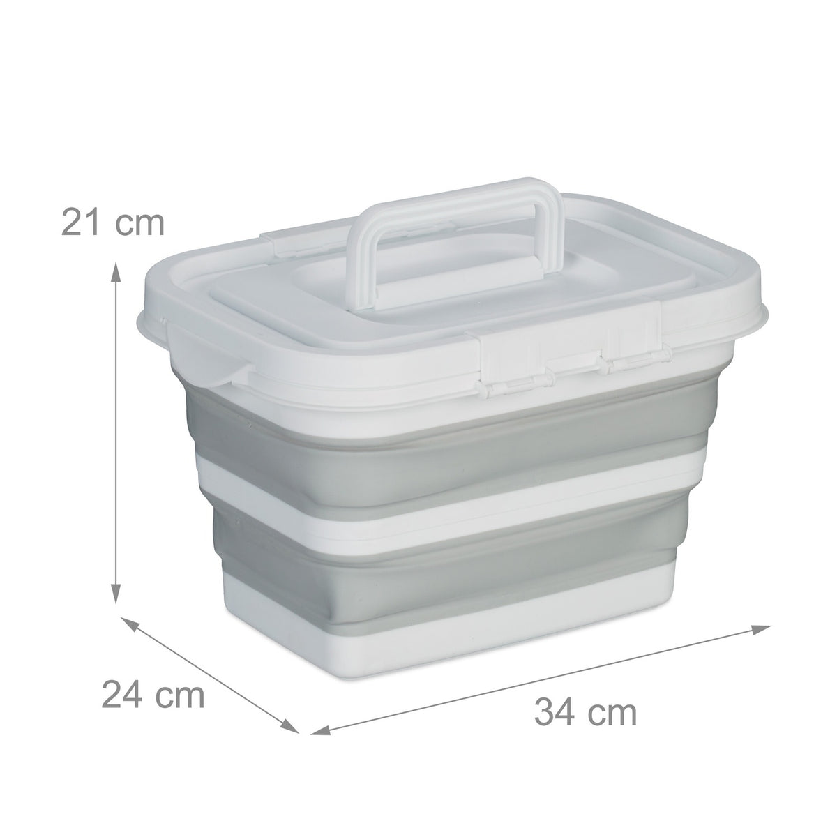 Collapsible basket with lid