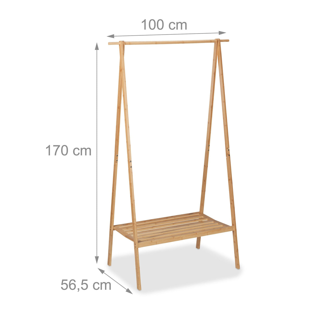Collapsible clothes rack with shelf