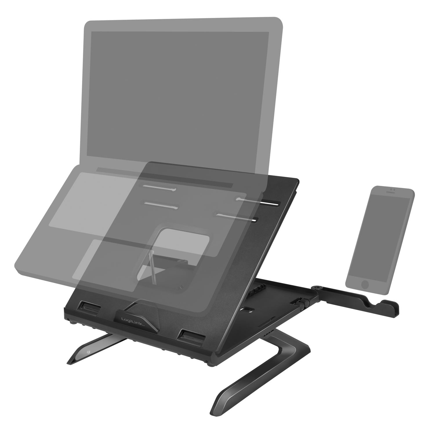 Collapsible laptop stand and height adjustable Sv