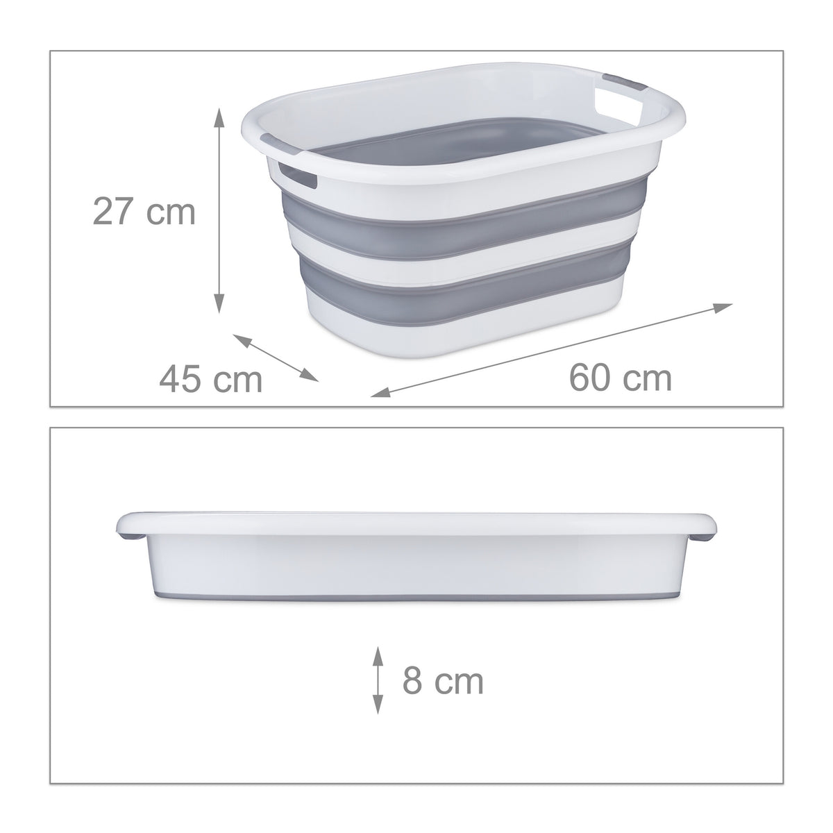 Collapsible laundry basket 35 litres