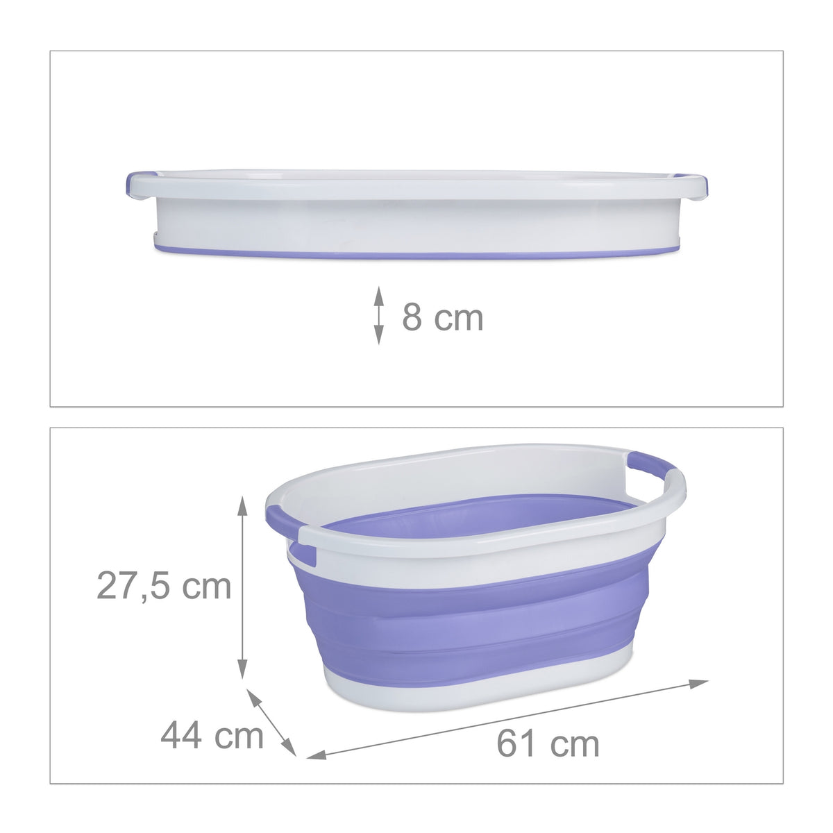 Collapsible laundry basket 36 liters