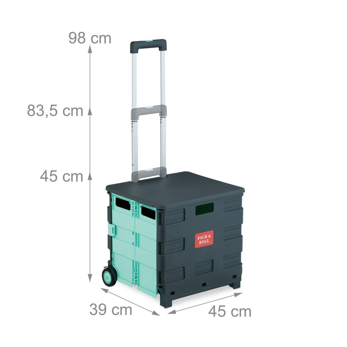Collapsible shopping cart with lid