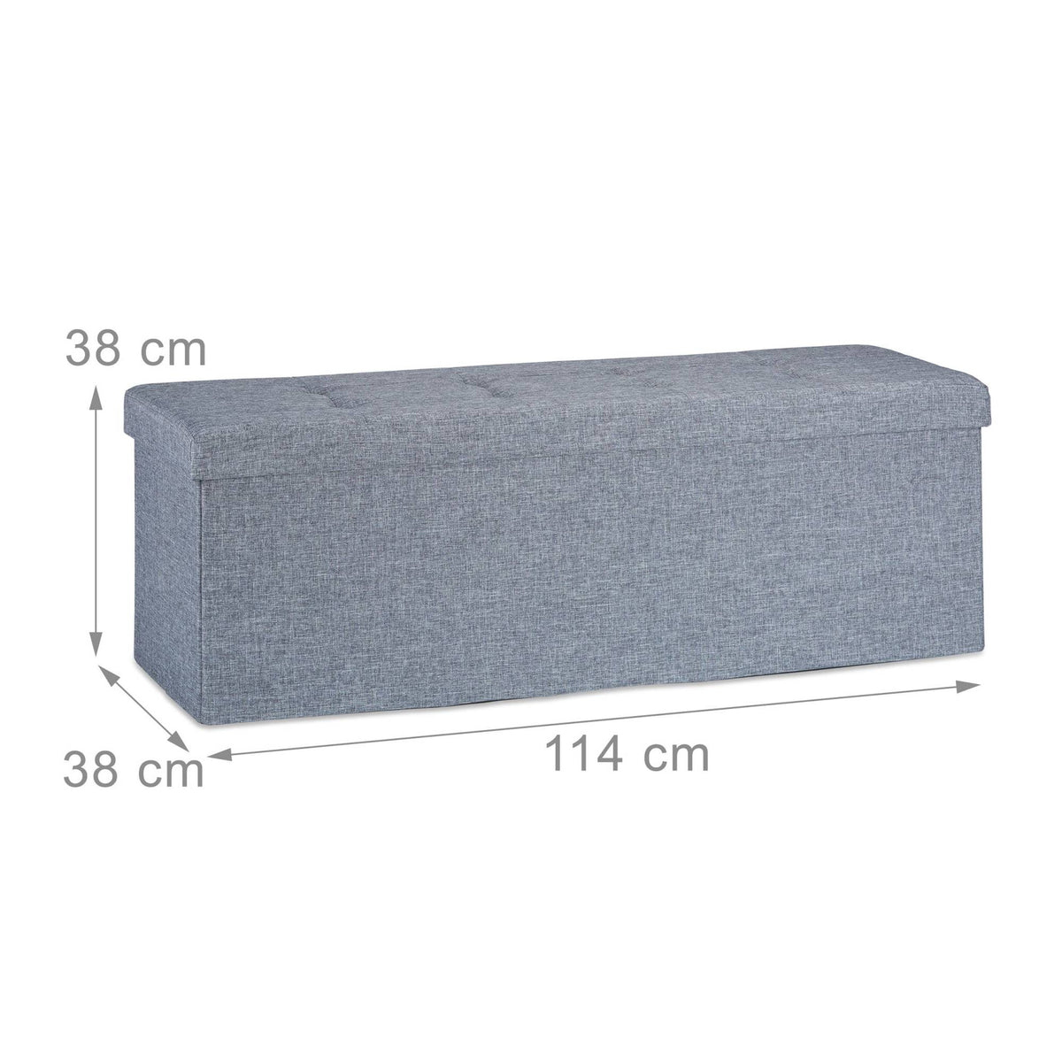 Collapsible storage bench linen fabric
