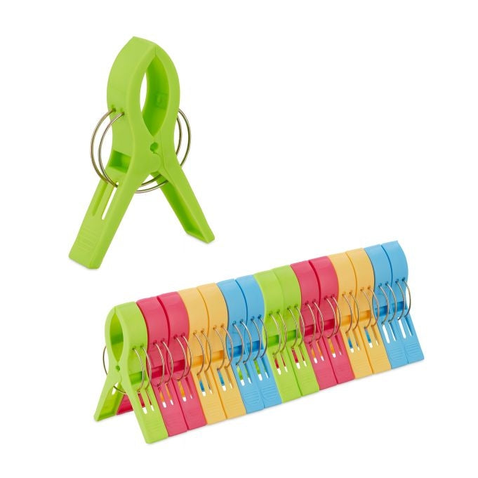 Colorful clips for beach towels - 16 pcs