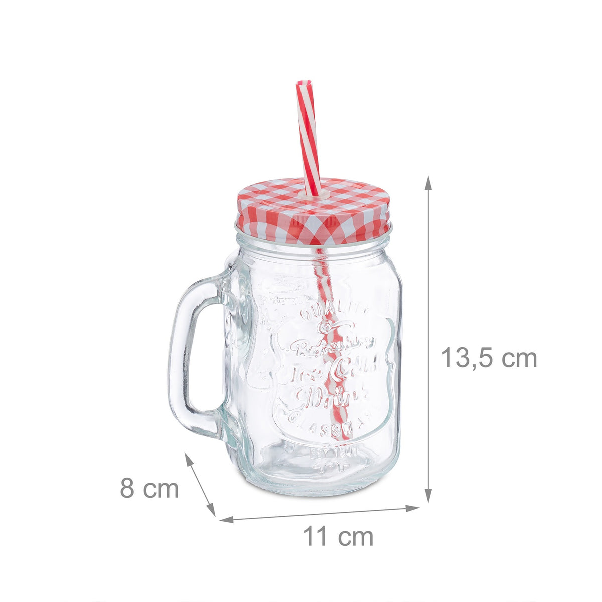 Colorful drinking glasses with lids - 16 pcs