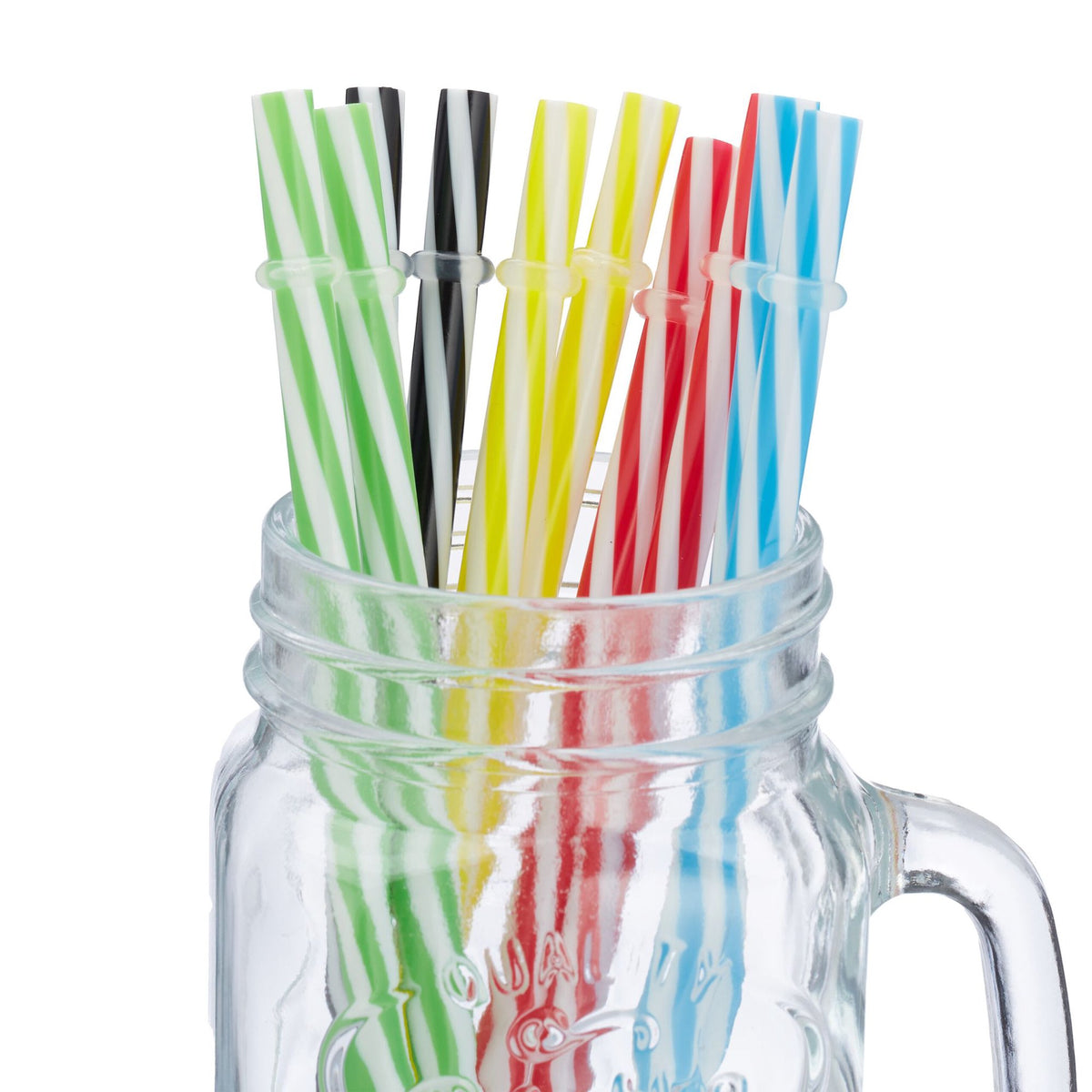Colorful drinking glasses with lid set of 10