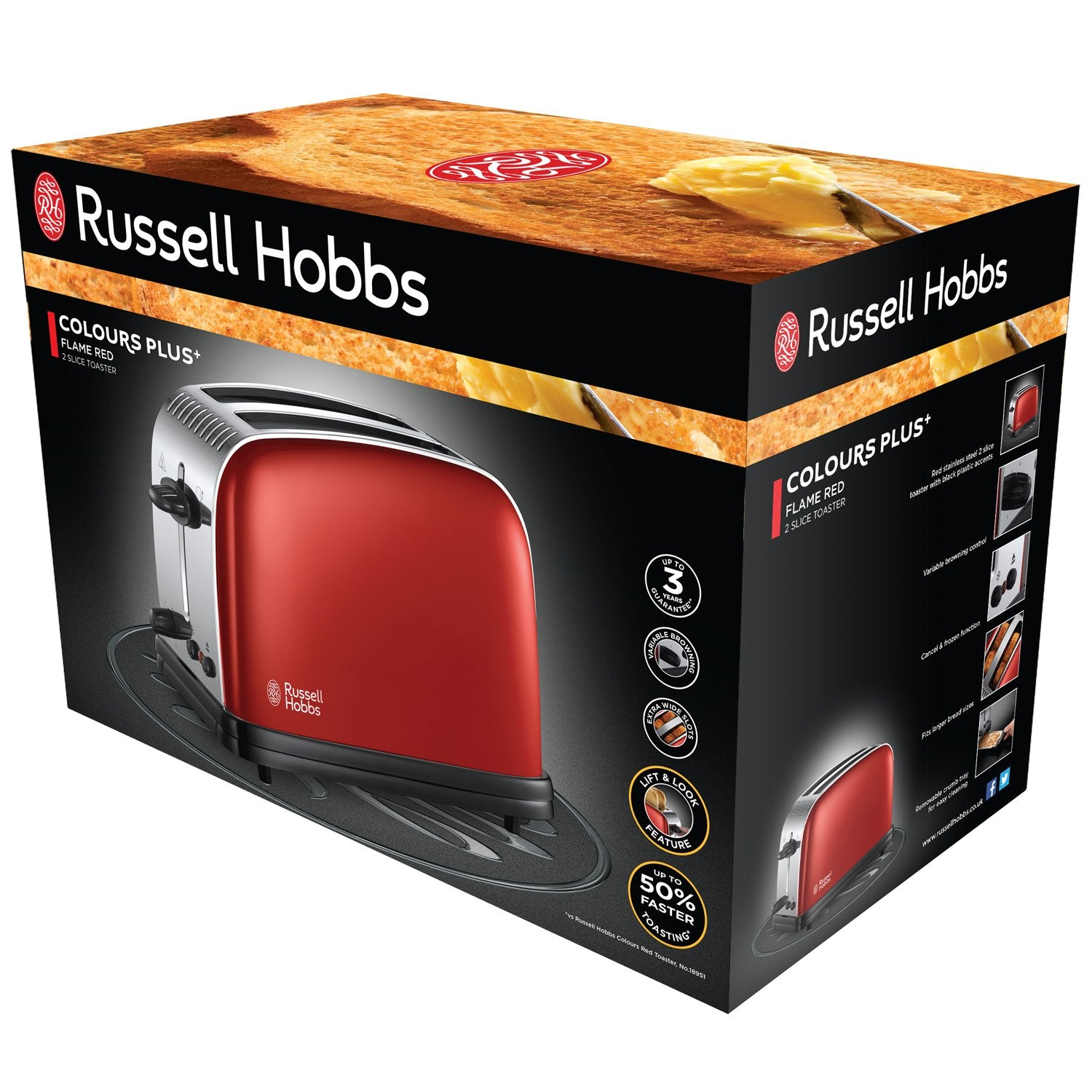 Colors Red 2 Slice Toaster