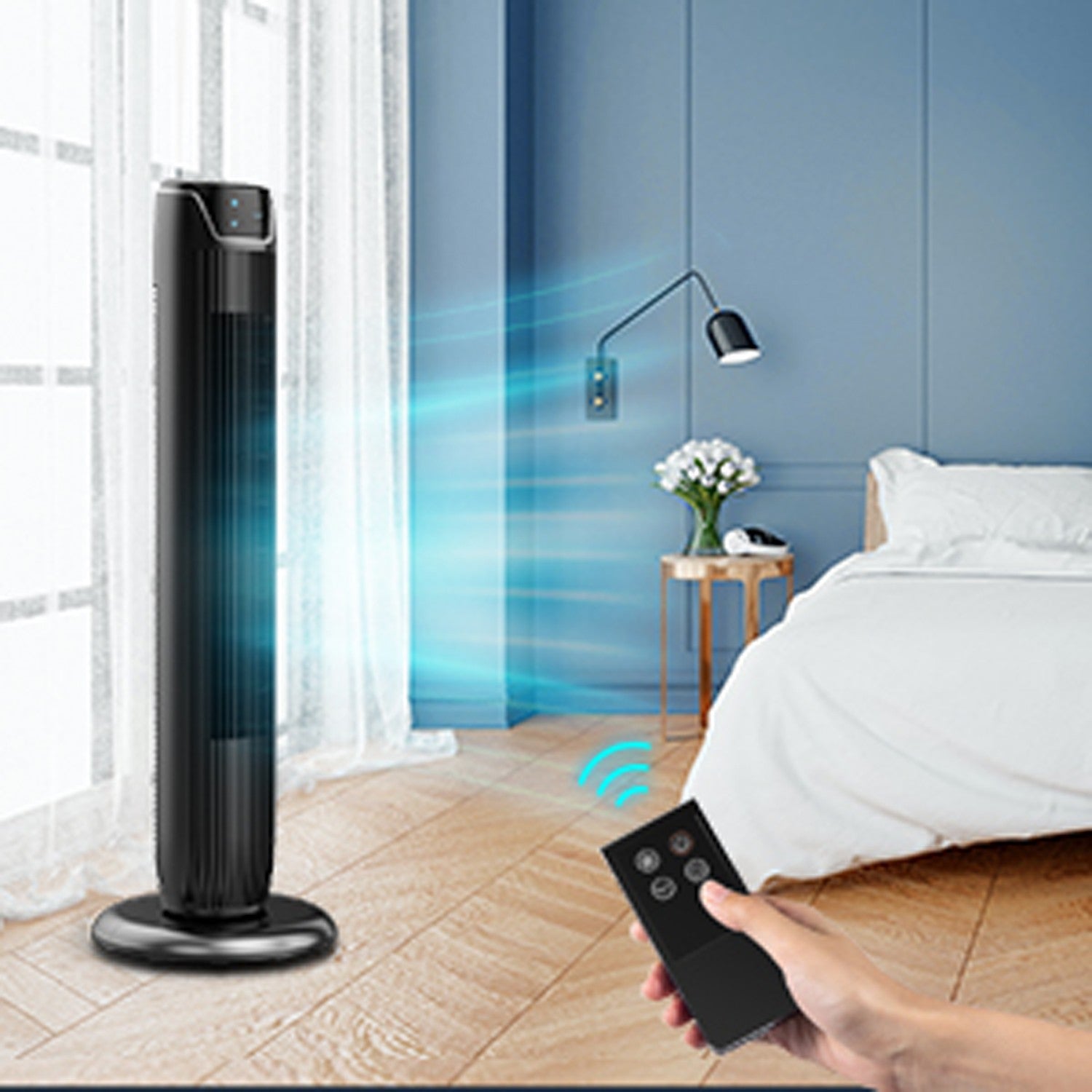 Column fan 3 Speeds 91.8cm Incl. Remote control