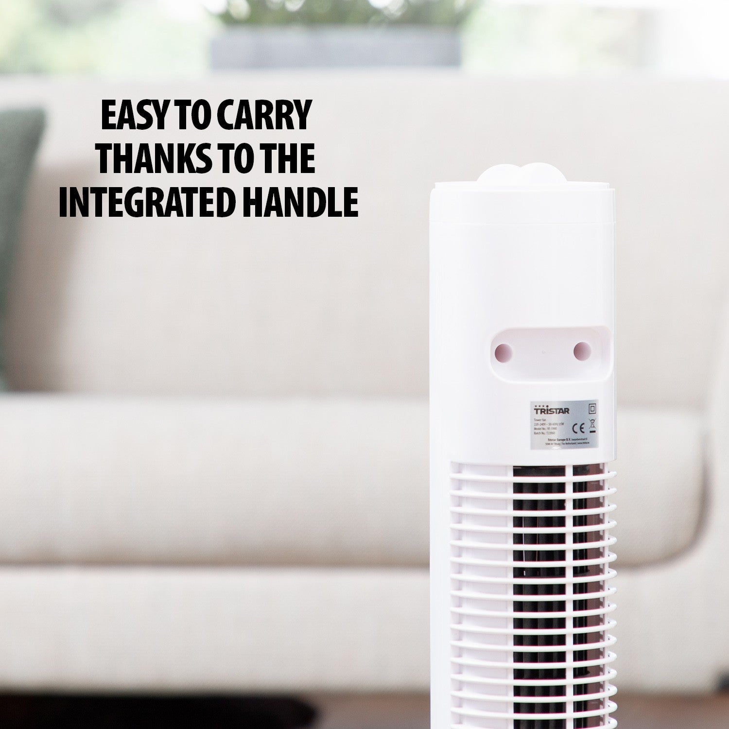 Column fan with timer