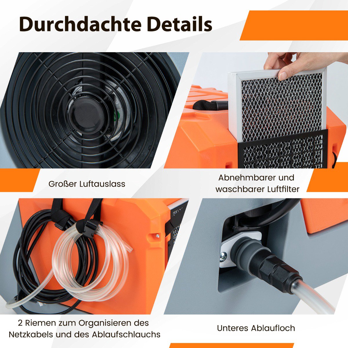 Commercial Dehumidifier 85L-Day, Pump, 24H Timer