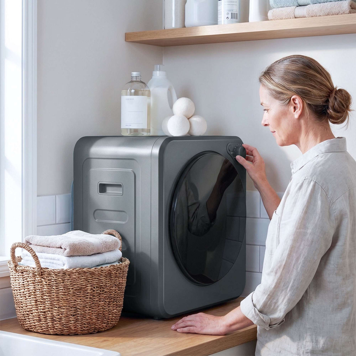 Compact 4kg Clothes Dryer, 5 Programs, Stainless Drum
