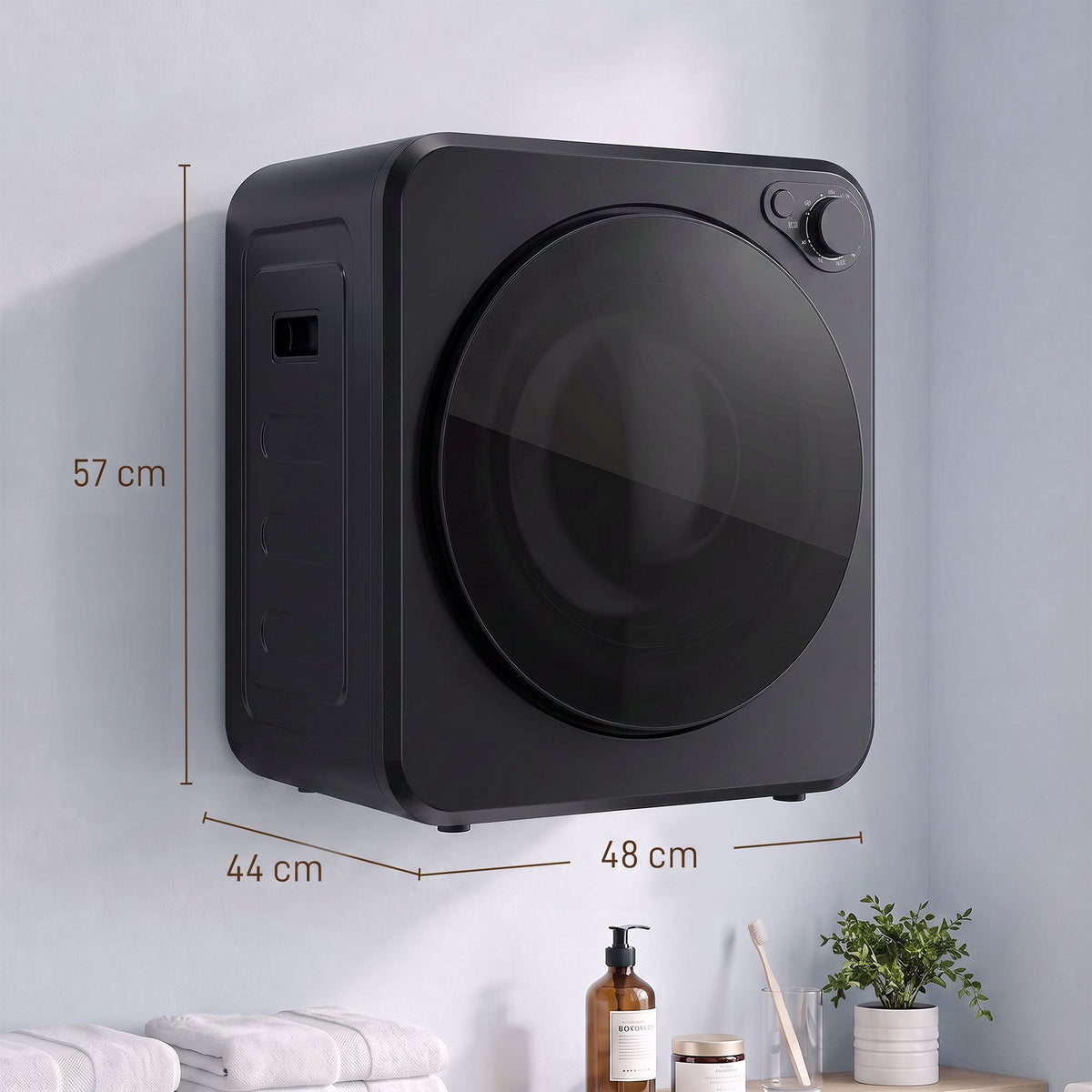 Compact 4kg Clothes Dryer, 5 Programs, Stainless Steel Drum