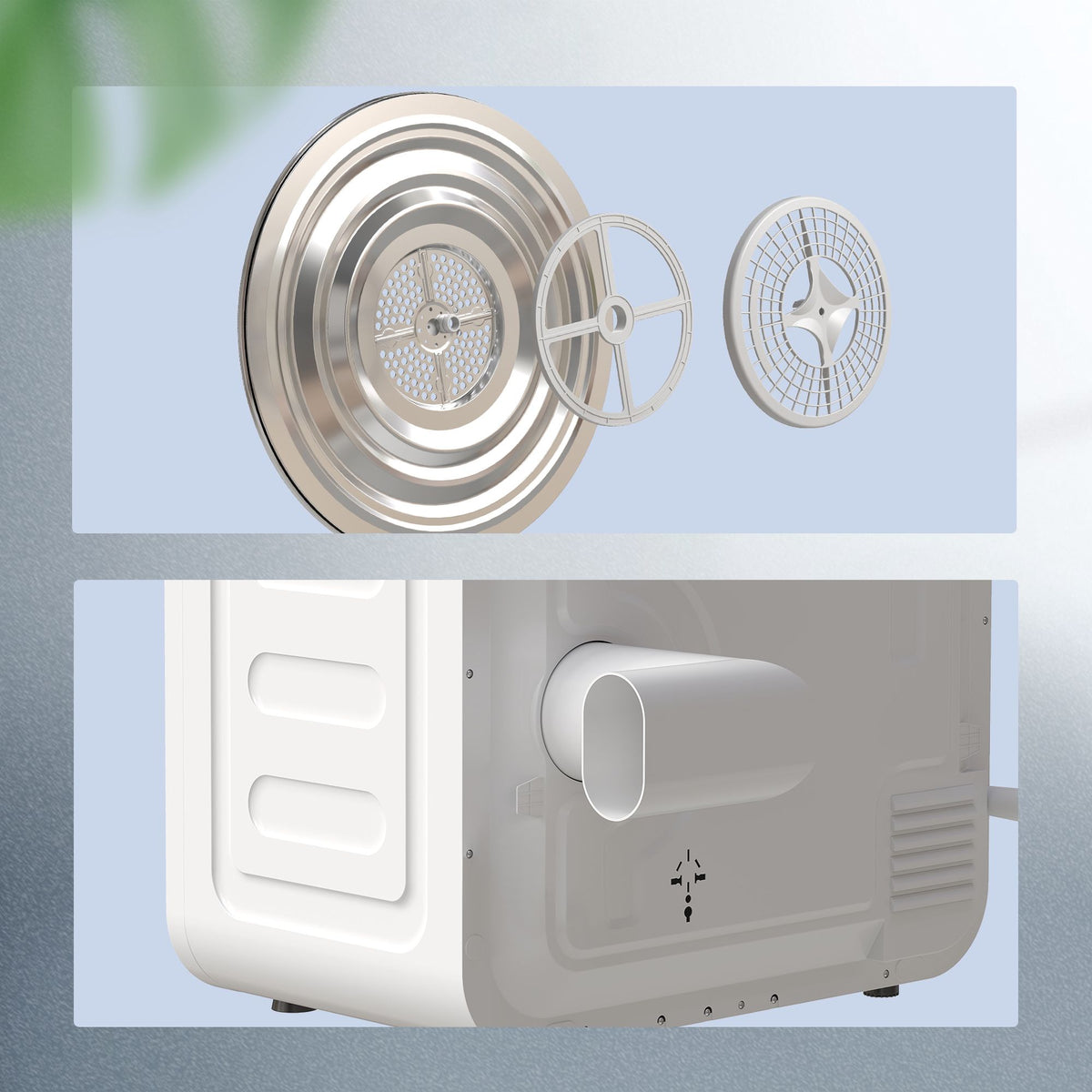 Compact 4kg Front Load Dryer with Stainless Drum, 800W