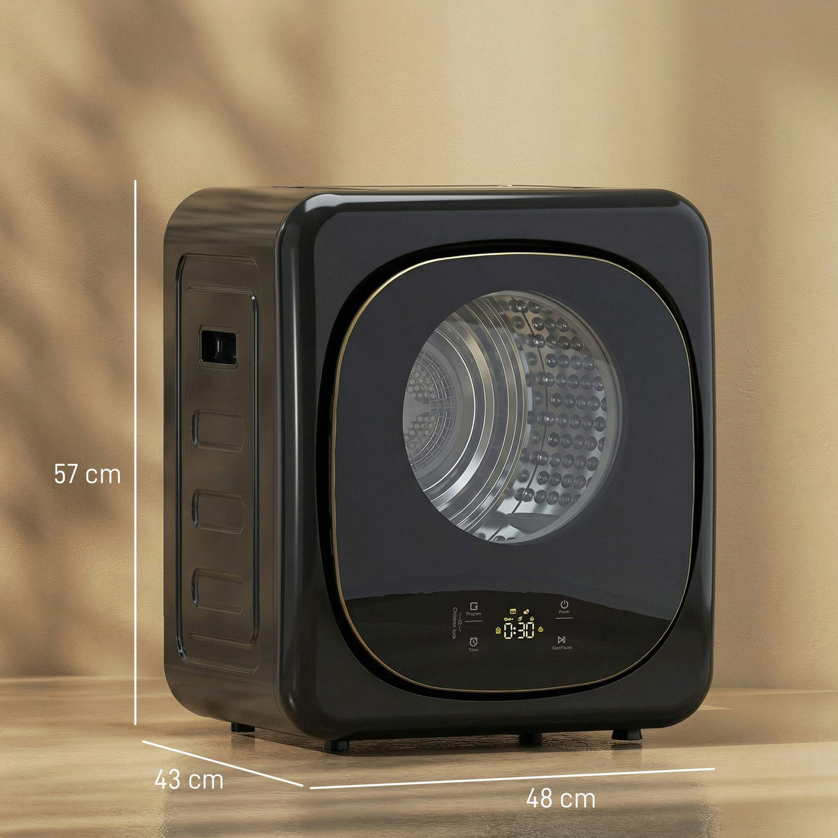Compact 4kg Tumble Dryer – Touch Control, 5 Modes