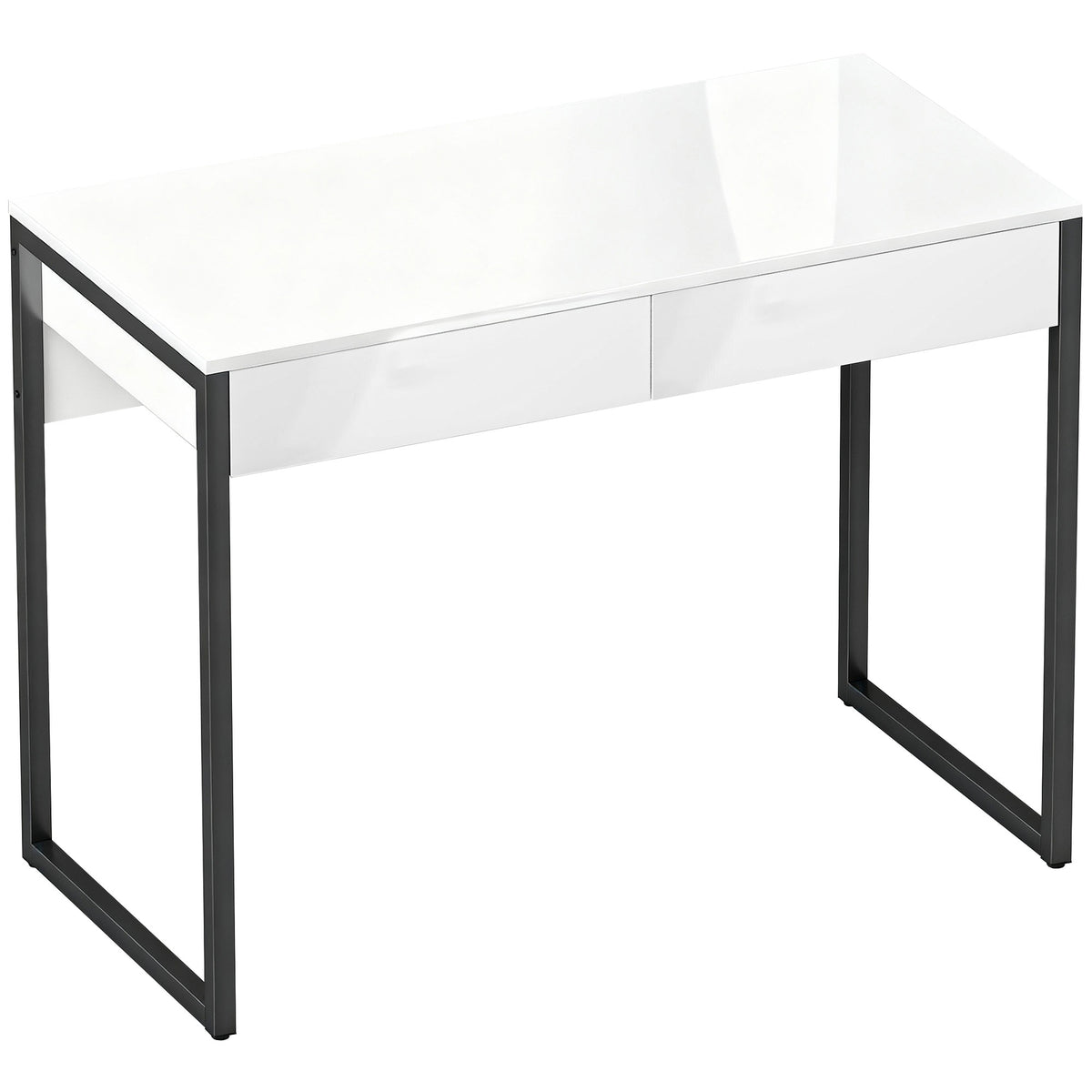 Compact Black Desk with 2 Drawers – 100 x 50 cm