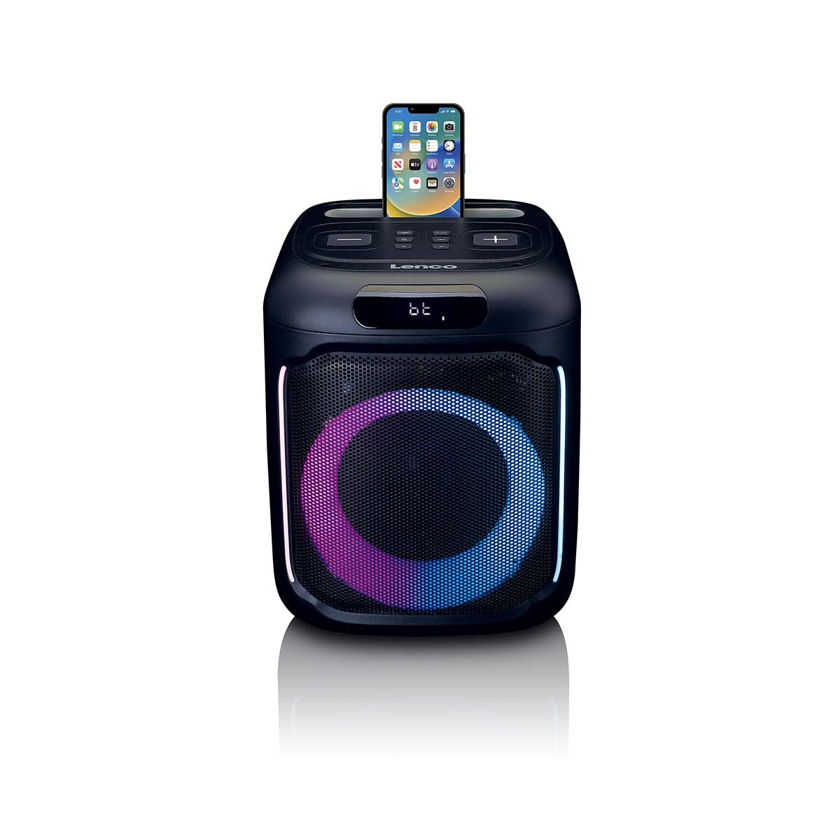 Compact IPX4 Bluetooth® Party Speaker with wireless microphone