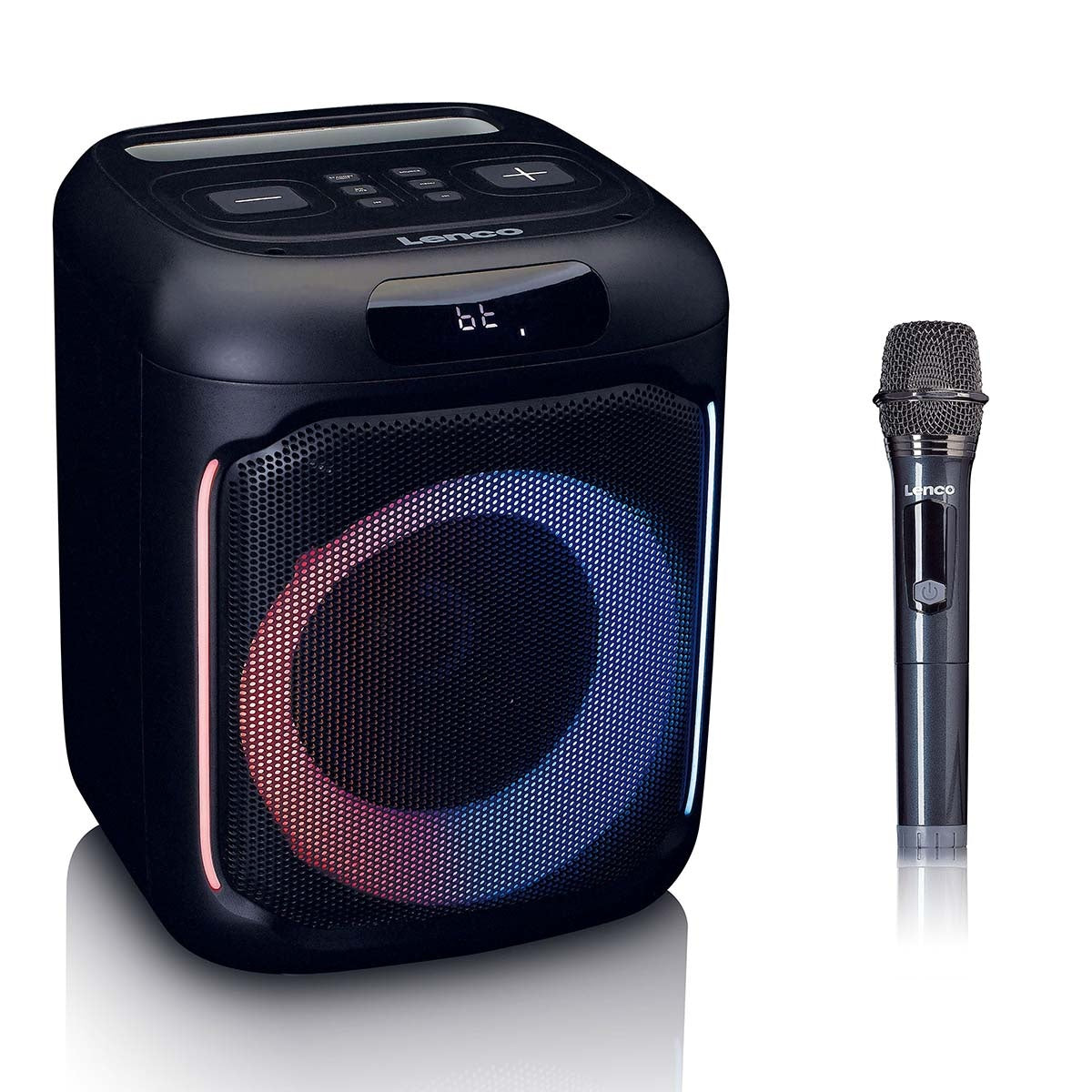 Compact IPX4 Bluetooth® Party Speaker with wireless microphone