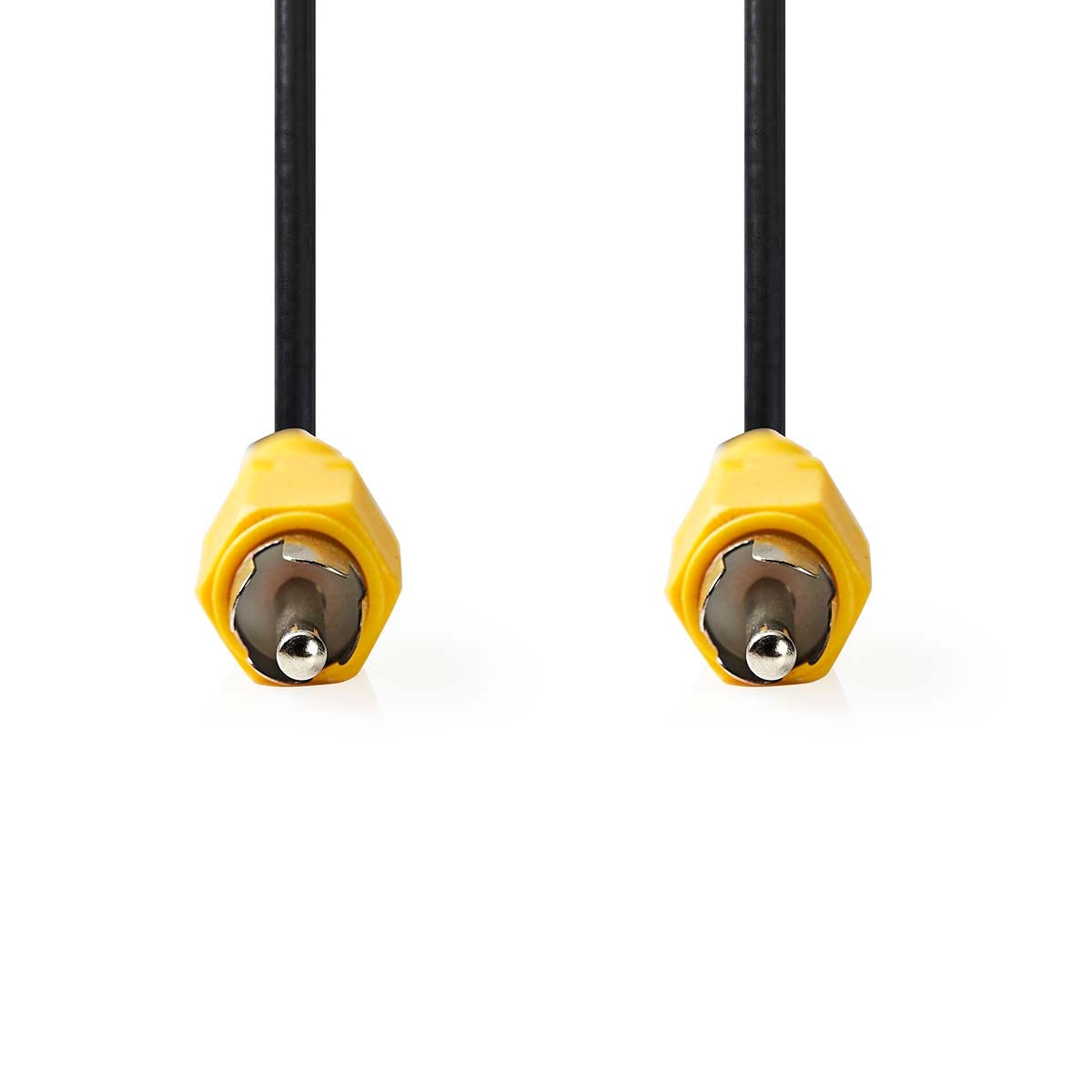 Composite Video Cable | RCA Male | RCA Male | Nickel Plated | 480p | 5.00 m | Round | PVC | Black | Label