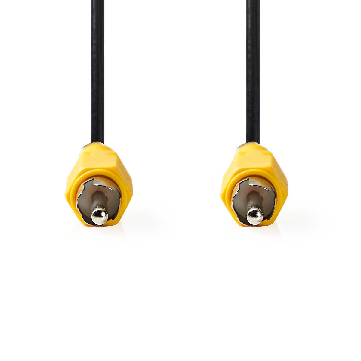 Composite Video Cable | RCA Male | RCA Male | Nickel plated | 480p | 5.00 m | Round | PVC | Black | Plastic bag