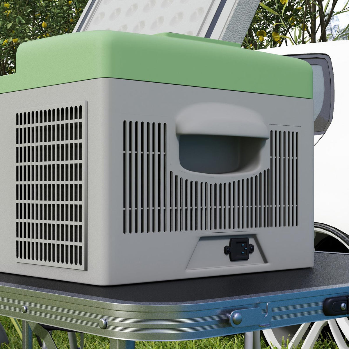 Compressor cool box 16L, cool box car 12/24V DC & 100-240V AC, up to -20°C, portable freezer box with MAX/ECO modes, mini fridge