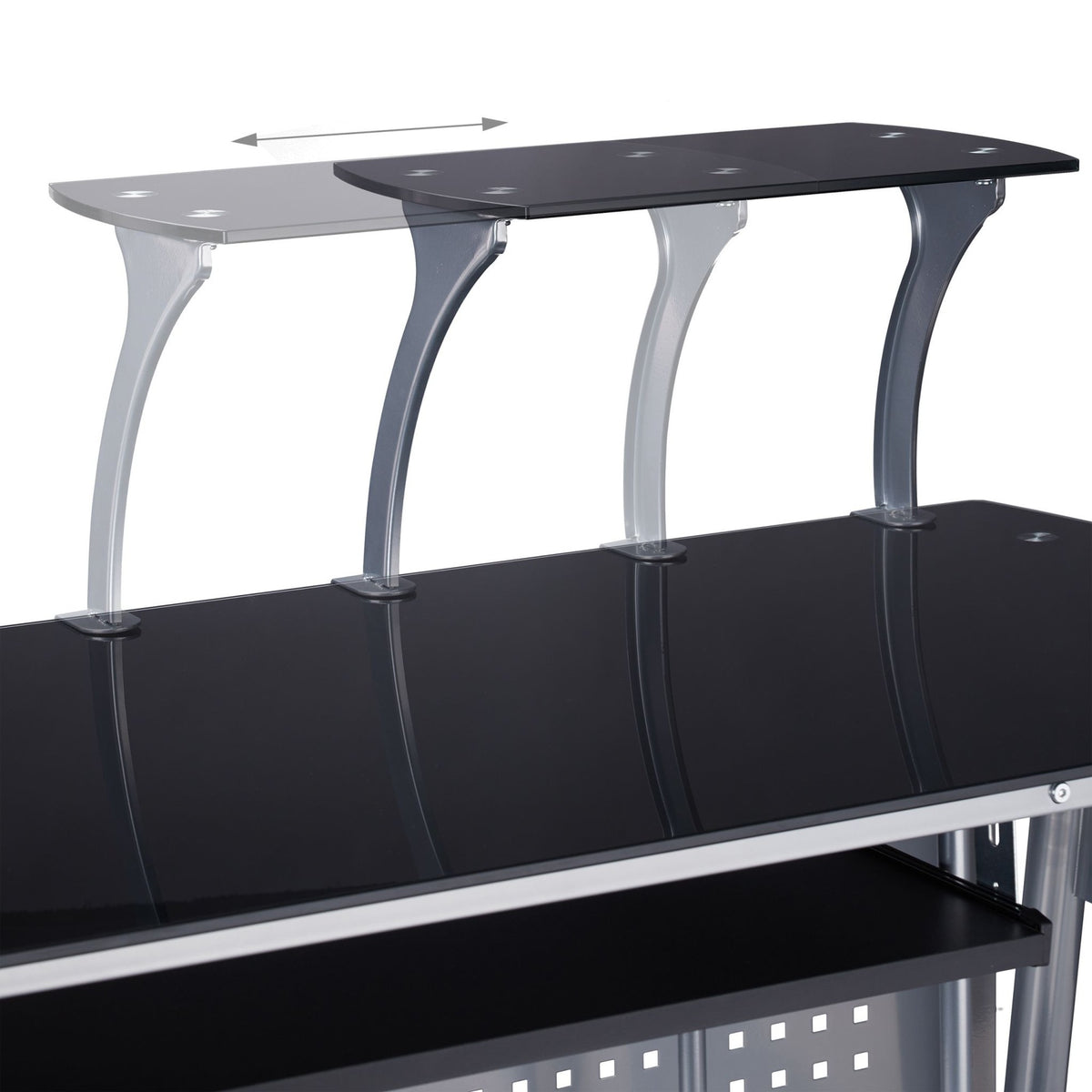 Computer Desk With Glass-top