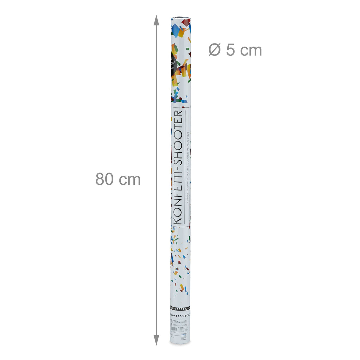 Confetti cannon 80 cm colorful